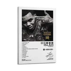 Islah-Kevin Gates Canvas Poster Painter Living in Art Deco Strong Wall Design Painting Hallway Bedroom Living Room Decorated Poster Ornaments Photo