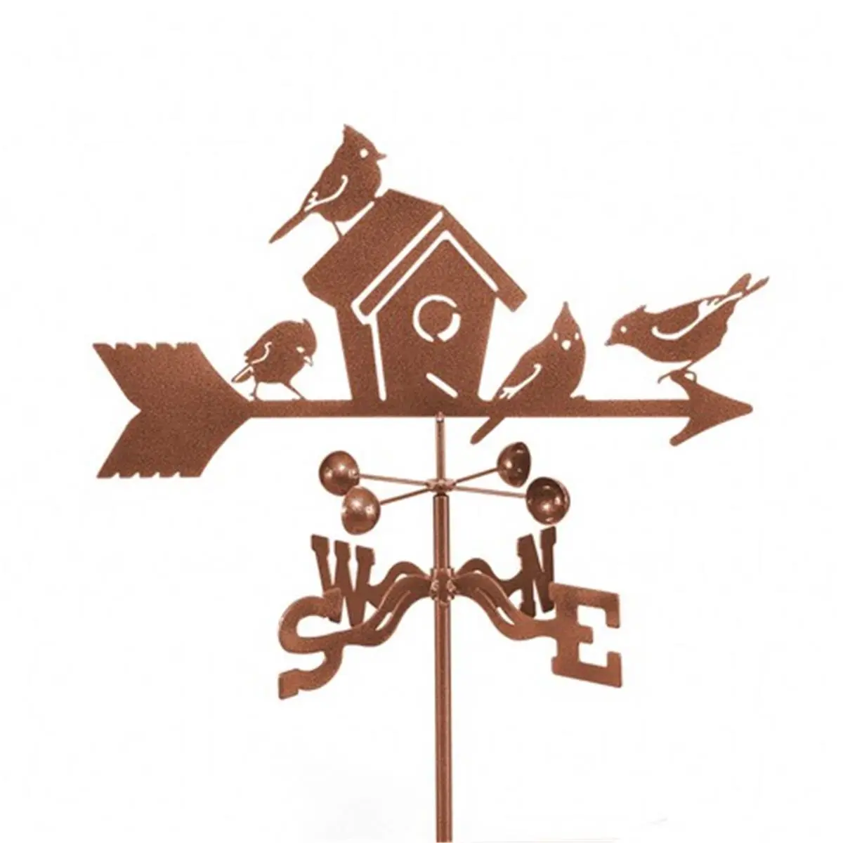 212 MAIN Steel EZ Vane Birdhouse Weathervane Outdoor Furniture Set, 25x21x9in Laser-Cut Bird Theme Decor, Roof-Mounted Garden & Backyard Garden Accessories for Wind Direction Monitoring