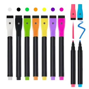 Cosmody 9-Colors Neon Liquid Markers for LED Drawing Board, Magnetic Erasable Markers-Compatible with LED Note/Writing Board, Acrylic Calendar, Glass Windows, Fluorescent Wet or Dry Erase Markers Fine Tip