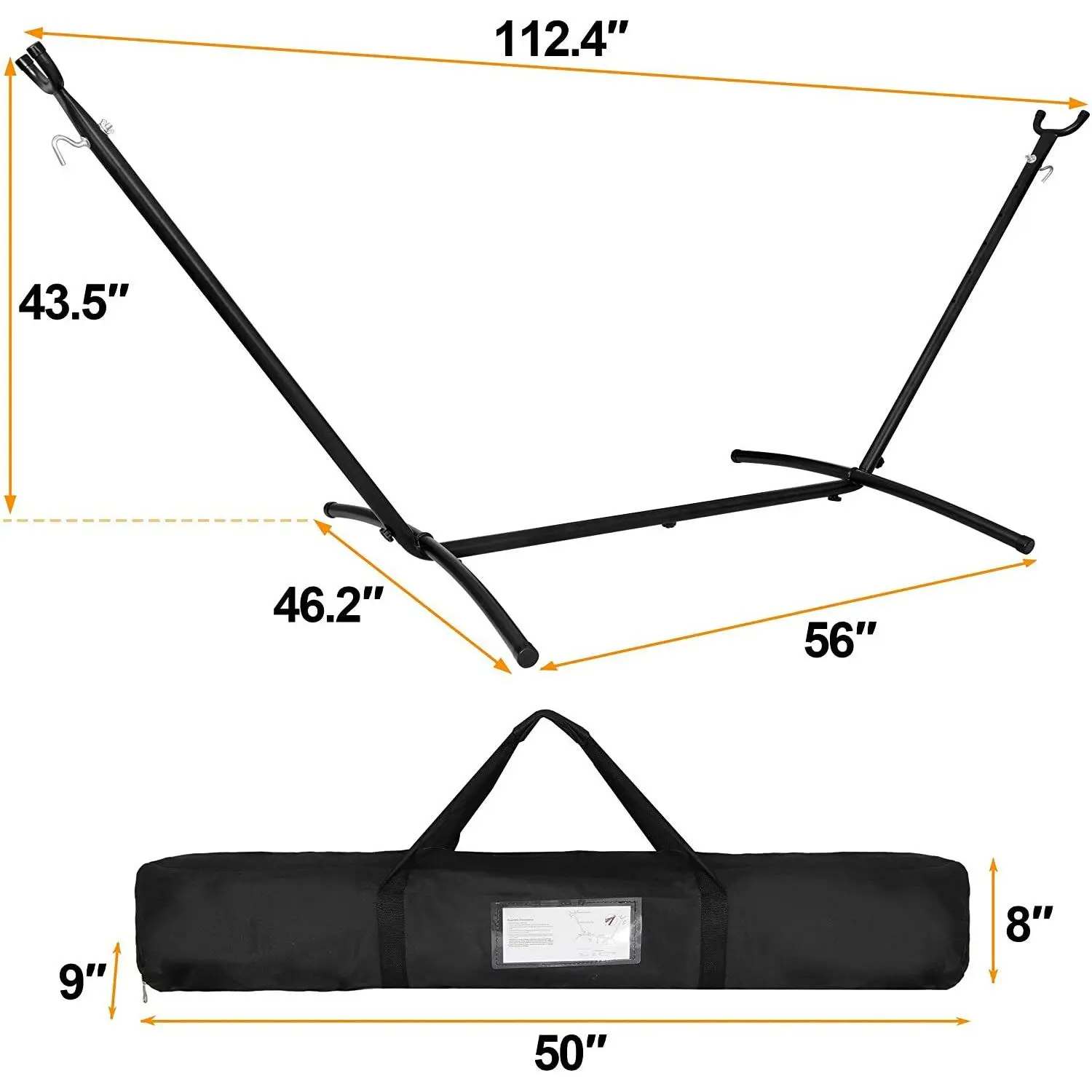 Zenstyle Hammock Stand Heavy Duty Garden Yard Relax Durable Portable  Indoor Outdoor