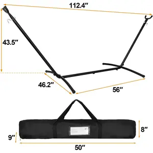 Zeny Hammock Stand Heavy Duty Garden Yard Relax Durable Portable  Indoor Outdoor