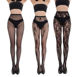 3 Pairs Faux Thigh High Tights for Women Patterned Tights Fishnet Stockings Pantyhose for Valentine Costume