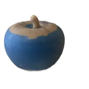 Money Apple Candle - Blue Wax with Creamy Top - Perfect for Decor and Scented Atmosphere - Unique Gift Idea