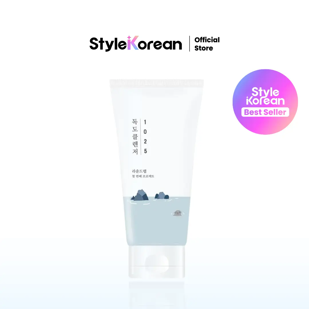 [ROUND LAB] 1025 Dokdo Cleanser 150ml, Facial Daily Cleanser,  All In One Daily Cleasner, Gentle Cleansing, Mild Cleanser, lightweight formulation Cleanser, Retain Moisture Cleanser, Cleanser for All Skin Type, Korean Skincare Clay Cleansing