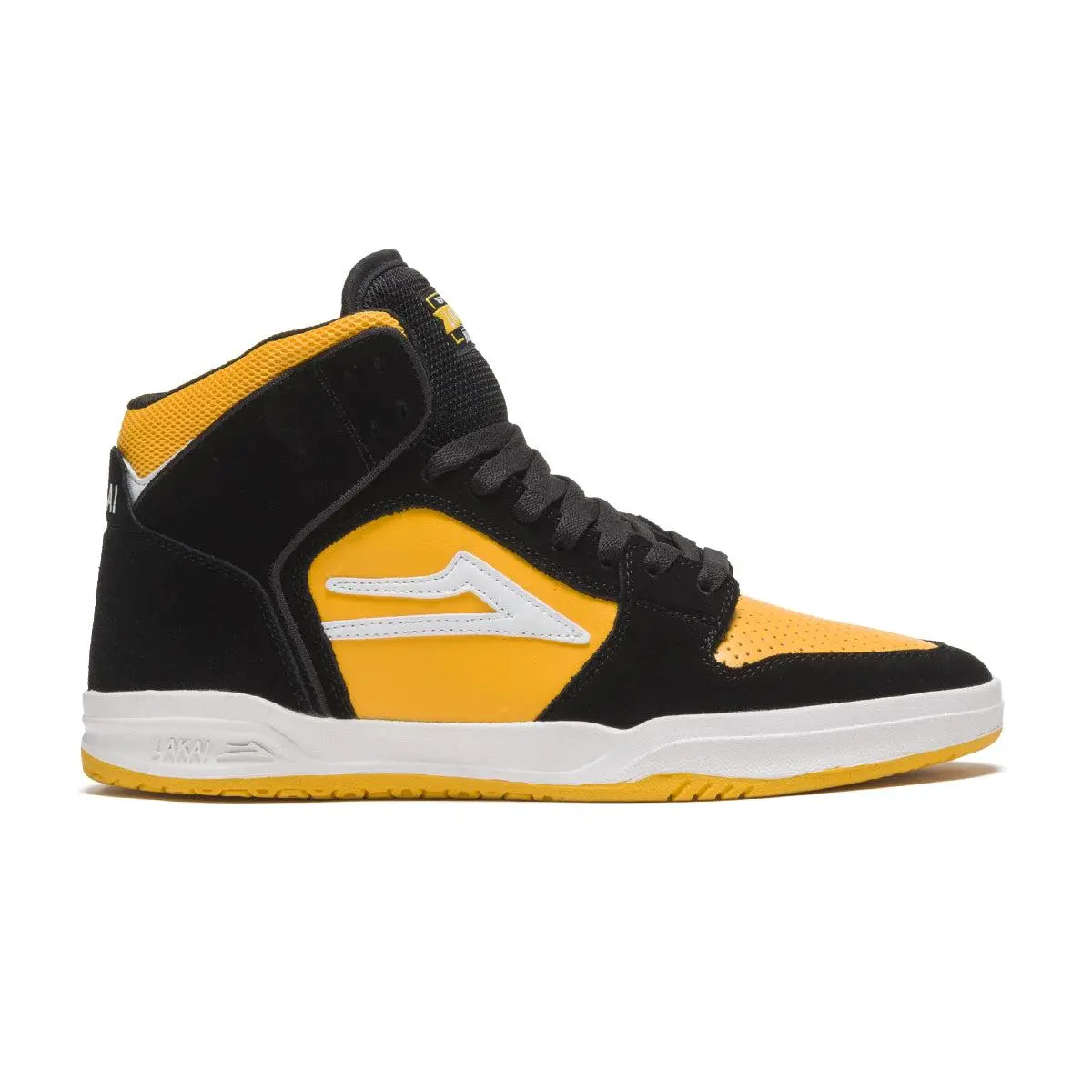 Lakai Skateboard Shoes Telford Black/Yellow Suede