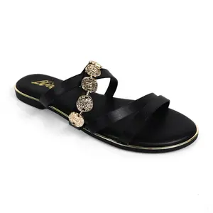 AMRIT-2 COIN STRASP SLIDE SANDALS