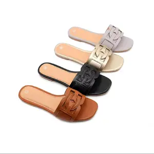 SUMMER FLIP FLOPS - Sandal with Strap, Flat Heels, Available in Black, Tan & Beige - Walking Shoes