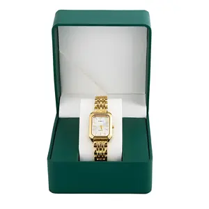 Square Watch Women High Aesthetic Simple Design Fashionable Wristwatch Waterproof Fashion Quartz Watch Steel Band Wristwatch Gift for Girlfriend Birthday Valentine's Day