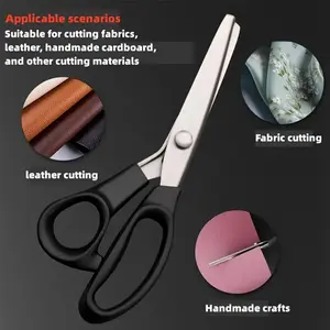 1pc, Cloth Fabric Tailor Scissors Professional Fabric Stainless Steel Pinking Scissor Cut Dressmaking DIY Tailor Shears