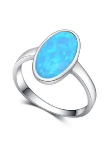 Concise Style Precious Fire Opal Rings For Women Engagement Finger Ring Gift for Lovers'  Jewelry Rainbow Gemstone Ring