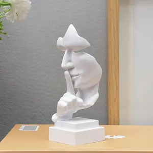Funny Silence Is Golden Statue, Figurine, Abstract Design, Perfect Desk Accessory & Unique Gift Idea, Ideal for Friends & Colleagues Easter decorations, Easter gifts, Mother's Day gifts, Halloween gifts, Christmas gifts, Modern Decorations