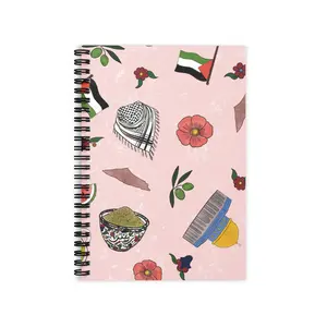 The Heart of Palestine Ruled-Line Spiral Lined Paper Notebook, Lined Notebook Notebooks, Paper Notebooks