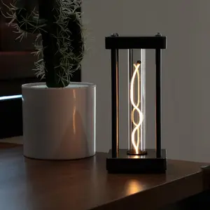 Creative Infinity Symbol Design LED Desk Lamp, Rechargeable Square Magnetic Night Light, Decorative Light for Home Office Room
