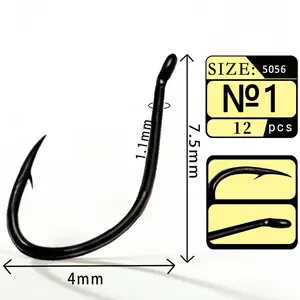 Asari Aji Fishing Hooks, Sea Fishing Hook with Round Ring Design, Full Size Options 1bn-4bn, Durable Fishhooks for Anglers