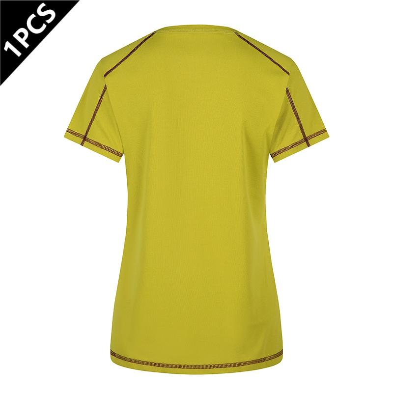 Targeted development five-pack summer women’s quick-dry sports T-shirts featuring contrasting quick-dry designs, short sleeves, elastic breathable fabric, crew neck—ideal for jogging, workouts, fitness, and yoga.