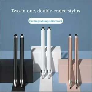 Dual-Ended Capacitive Stylus Pen, High Sensitivity Precision Touch Pen, Compatible with iPad iPhone Tablet, Silicone Tip, Portable Lightweight