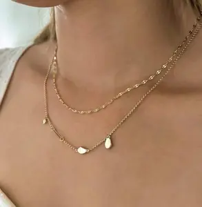Gold Filled Lip Chain Necklace - Unique Design, Gold Fill Material, 2mm Width, Versatile for Casual & Formal Wear, Stylish Jewelry Addition