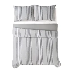 Truly Soft Kiel Stripe Full/Queen 3 PC FlannelComforter Set