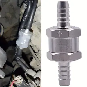 1Pc aluminum alloy check valve diesel gasoline fuel line check valve 6/8/10/12 water pipe hose check valve