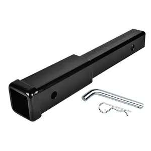Zone Tech Trailer Hitch Receiver Tube Extender - Trailer Hitch Extension Receiver Tube Extenders for 2" Receiver, 7" Length, 3500 lbs with Pin & Clip