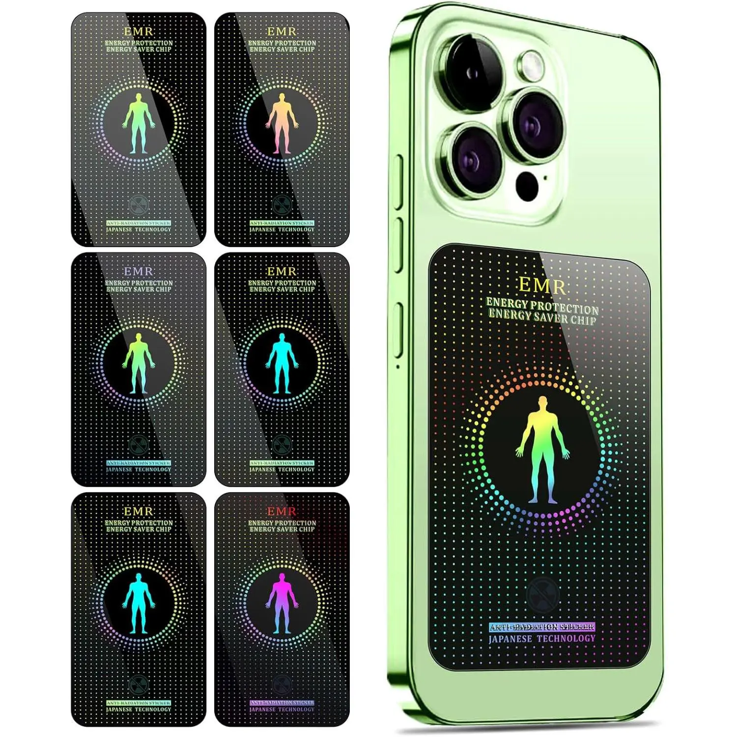 Cell Phone Sticker, Compatible with iPhone/All Smart Phones/Tablets/Laptops/All Electronic Devices, Suitable for Anyone -4.2 x 2.4 x 0.015 inches - (6 Pack)