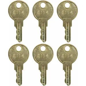 6PCS E114 Paper Towel Dispenser Keys for E-114 Toilet Paper Dispenser Toilet Tissue Dispensers & Soap Key Bob Replacement