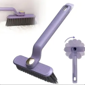 360° Rotating Gap Cleaning Brush, No Dead Angle Cleaner, Corner Wall Brush, Multi-Functional Hard Bristle V-Shaped Seam Brush with Handle, Home Cleaning Tool
