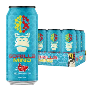 Gorilla Mind Energy Drink - Sugar Free Energy Drink - Gluten & GMO Free - 200mgs Caffeine with Nootropics - (Case of 12) Gorilla Mind Energy Drink - Sugar Free Energy Drink - Gluten & GMO Free - 200mgs Caffeine with Nootropics - (Case of 12)