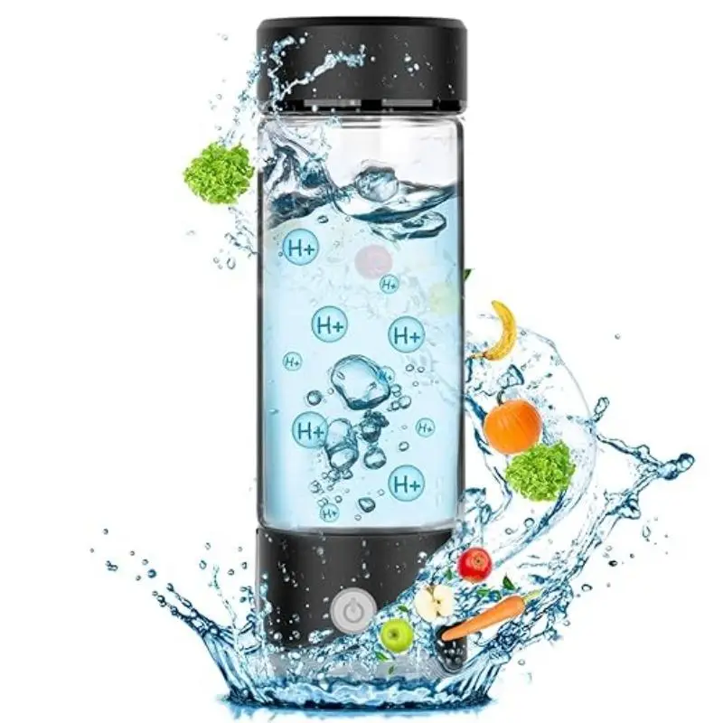 Hydrogen Water Bottle, 1 Count USB Rechargeable Hydrogen Water Generator, Water Glass Cup for Home School Outdoor Travel