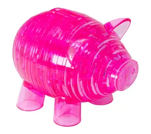 3D Crystal Puzzle - Deluxe Piggy Bank with Stickers (Hot Pink) 3D Crystal Puzzle - Deluxe Piggy Bank with Stickers (Hot Pink)