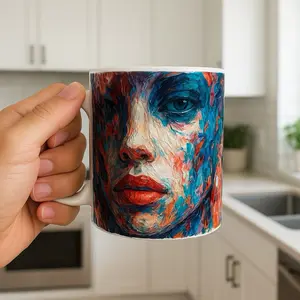 ️ Abstract Art Mug – “Soul Reflections” Ceramic Coffee