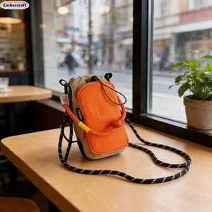 2026 Spring New Orange Fashion Phone Bag – Portable Small Crossbody Shoulder Messenger Bag for Women, Versatile Outdoor Riding & Street Style Accessory