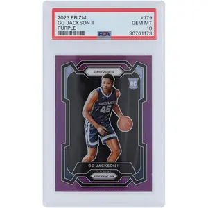 GG Jackson II Memphis Grizzlies 2023-24 Panini Prizm Purple Prizm #179 #88/99 PSA Authenticated 10 Rookie Card - Fanatics Authentic Certified