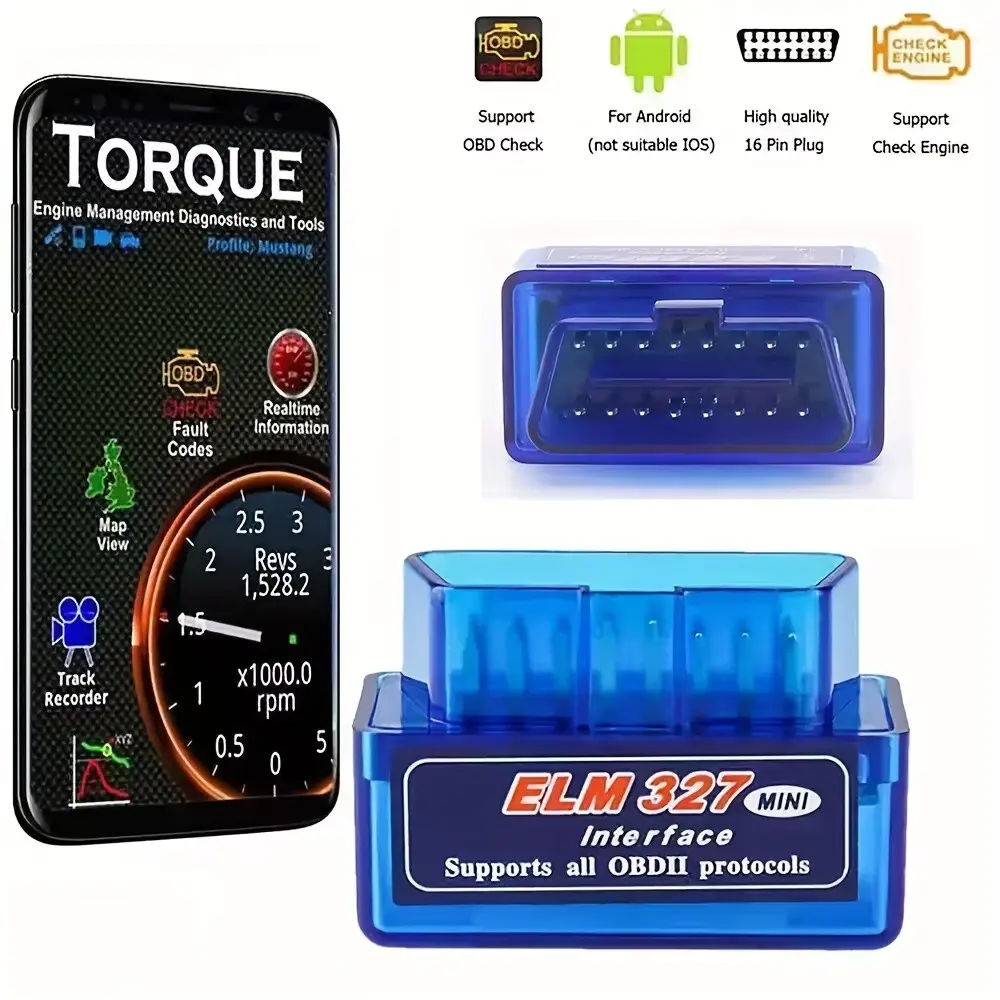 Elm327 Mini V2.1 Wireless Car Diagnostic Tool, Diagnostic Test Tool, Diagnostic Tester, Smart Diagnostic Scanner, Battery-Free Vehicle Fault Detector, Essential Automotive Troubleshooting Device