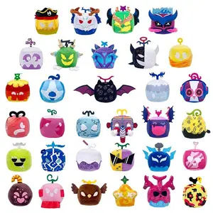 15cm Blox Fruits Plush Toys Anime Bloxfruits Devil Fruit Leopard Pattern Box Plush Pillow Soft Stuffed Toy Doll Children Gifts