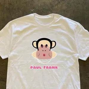 Paul Frank babytee, Gildan Women's White and Pink Baby tee