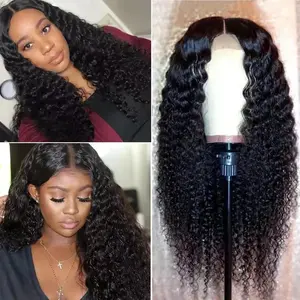Clearance Sale  HD Transparent Lace Wig Deep Wave Brazilian Human Hair Lace Frontal Wig for Women Curly Pre Plucked  180% Natural Hairline Outdoorfun