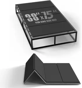 Folding Spring Box, 10MM, Bed Support Flat Noodles,  Size 38x75''  Light and Thin, Breathable, Noise Minimizing, Resistant Bunkieboards