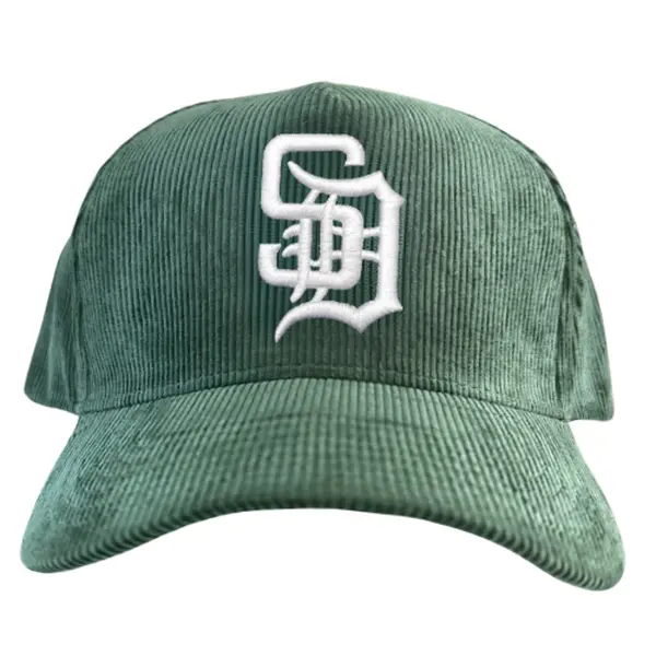 Green Corduroy SD A-Frame Snapback