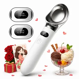 [Mother's Day] Electric Heated Ice Cream Scoop, Rechargeable Scoop with LED Display, 10s Quick Heat, Max 160°F, IP67 Waterproof, Home Dessert, Summer Treats, Gift Ideas