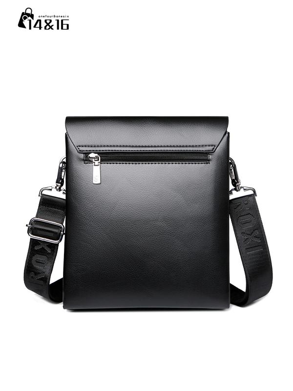 Men's PU Leather Shoulder Bag, Versatile Shoulder Bag, Casual Crossbody Messenger Bag, Multi-Functional Small Storage Pouch, Ideal Gift for Boyfriend