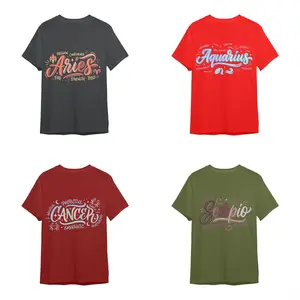 Full 12 Zodiac Sign Tshirt – Astrology Lover Gift, Unisex Horoscope Crewneck Gift for Black, Military Green, Red, Maroon Color