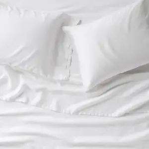 King 100% Linen Pillowcases White - Casaluna