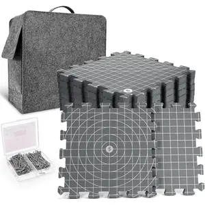 Blocking mats for Knitting & Crochet Projects, 2 in 1 Double Side Extra Thick Knitting Blocking Mats with Circle and Lines Blocking Board with 150 T-Pins and Storage Bag