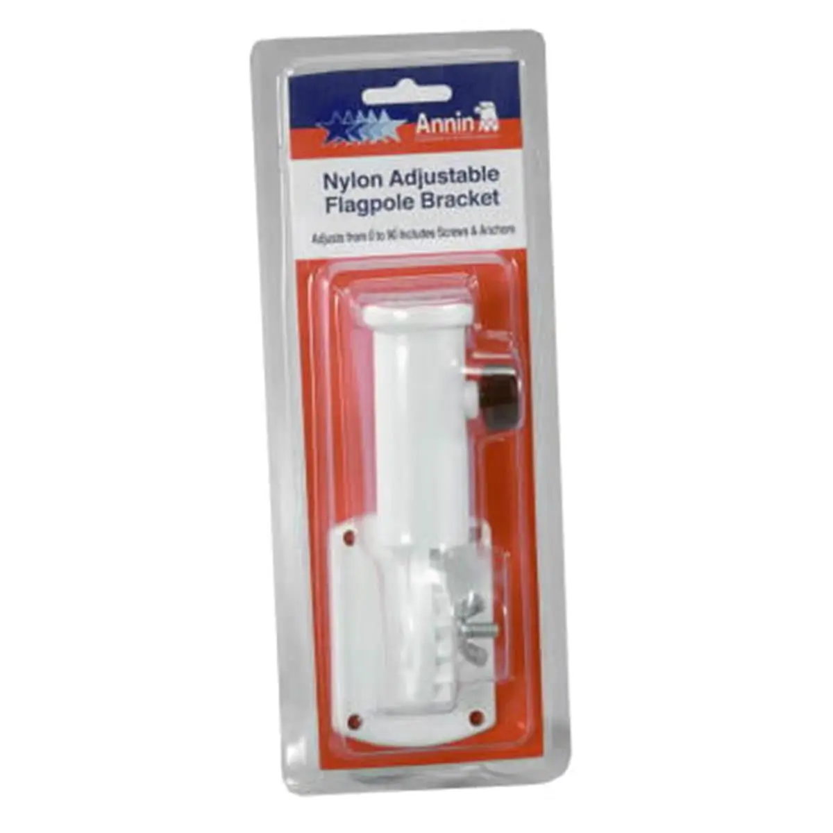 Annin Flagmakers 642630R Adjustable Plastic Flag Bracket White Pack of 3
