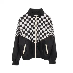 Pre-owned Celine Polyester Small Leather Goods Checker Flag Jacket