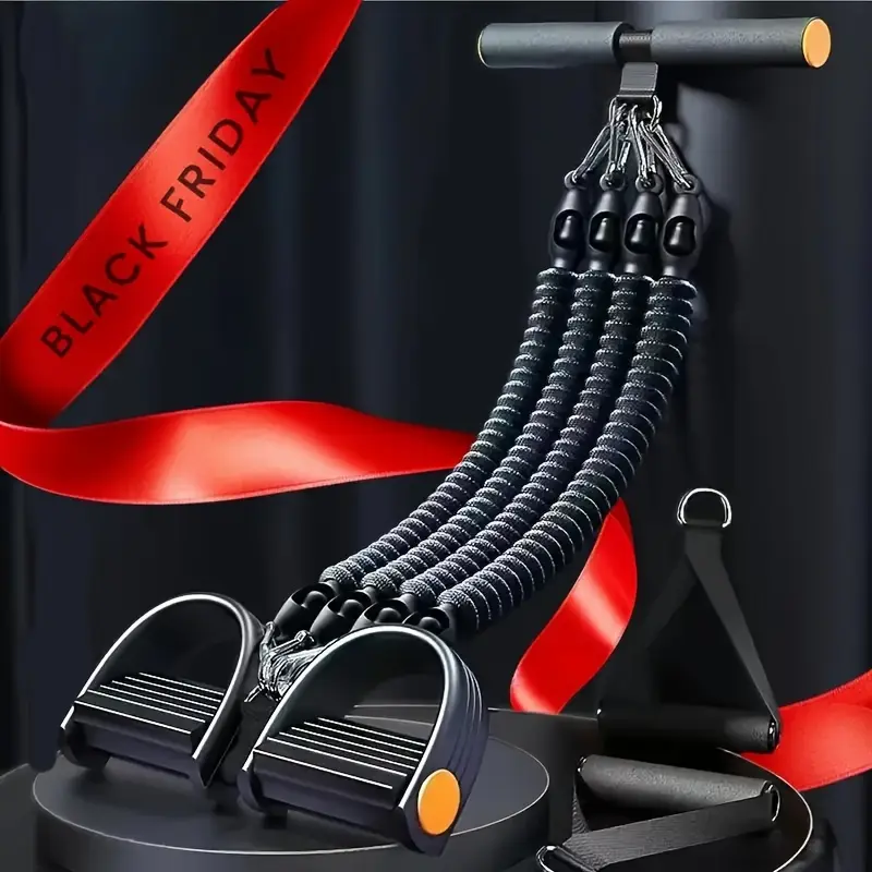 Multifunctional 6-in-1 Resistance Belt Set, Pedal Puller, Adjustable Tensioner For Body Stretching, Fitness Exercise, Strength Training