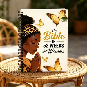 52-Week Bible Study Journal, Guided Journal for Women, Devotional Notebook: The Bible in 52 Weeks – Illustrated with Leopard Print, Weekly Reading Plans to Help Women Deepen Their Faith, Prayers & Spiritual Connection Throughout the Year