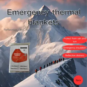 Elite Gear Outdoor Insulation Blanket Set of 5, Emergency Warmth, Rainproof, Anti-Condensation, Reflective Rescue, Ground Pad, Temporary Tent