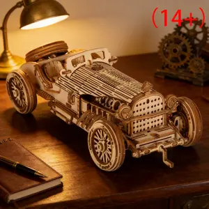 3D Vintage Wooden Car Model, Classic Style Desktop Decoration, DIY Assembly Puzzle, Wooden Puzzles for Ages 14+, Perfect for Thanksgiving Home Office